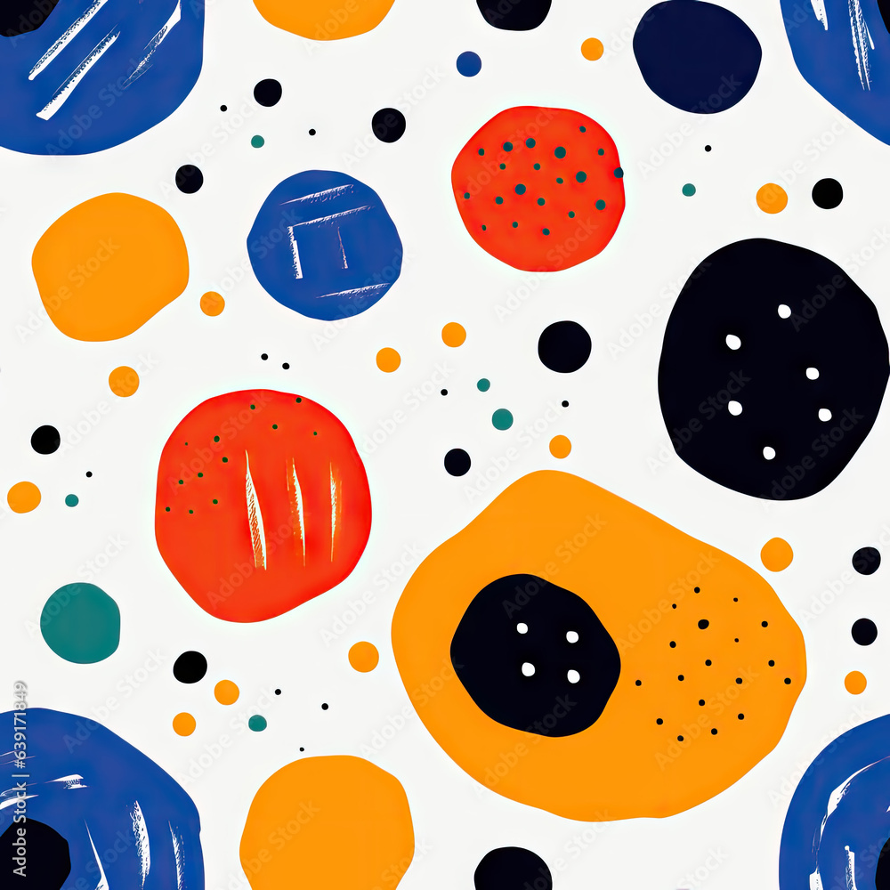 Poster seamless pattern background with abstract textured geometric figures. simple figures on white backgr