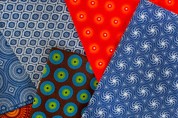 Colorful South African Iconic printed fabric known as Shwe Shwe