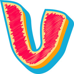 3D Scribble Alphabet Letters, Numbers, And Signs On A Transparent Background, Lettering Hand Drawn For Educational, Scribble Style Letters