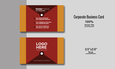 Simple Professional Business card design for personal and company identity.
