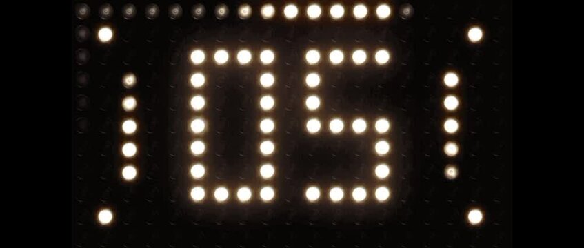 Digital Countdown to 2024 New Year with Fireworks. Countdown from 10 to 0 then display a Happy New Year Message. Video for Parties to Countdown to New Year's Night.