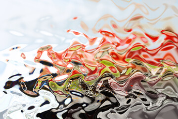 Fancy colorful background with plastic, fluid and foil liquid waves.