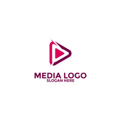 Play Media Button Symbol Logo Icon Vector