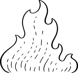 hand drawn fire illustration.