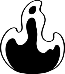 hand drawn fire illustration.