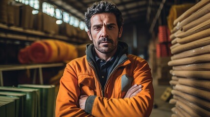 Fototapeta premium Portrait of a factory worker