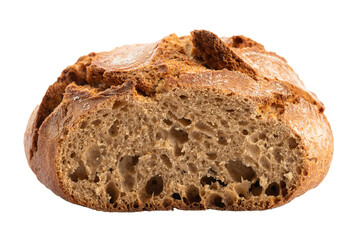 PNG, Round dark bread with cracked baked crust
