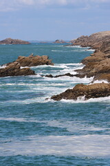 Waves on rocks in the sea