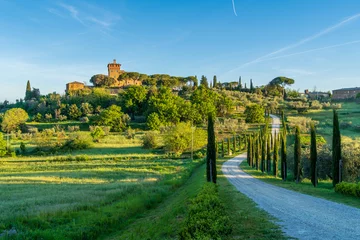 Cercles muraux Bleu Beautiful Toscany landscape view in Italy