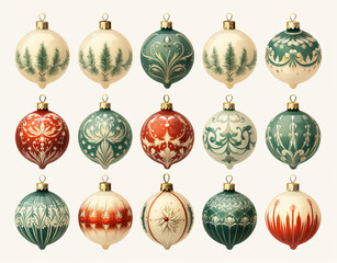 Colourful Christmas Ornaments 