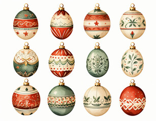 Colourful Christmas Ornaments 