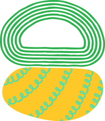 Abstract hand drawn organic shape