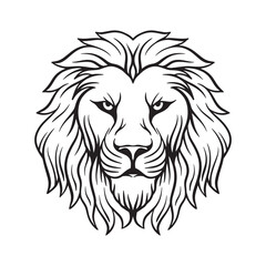 lion head hand drawn illustrations for the design of clothes, stickers, tattoo etc