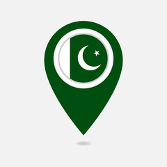 Pakistan pin map icon. Vector design.