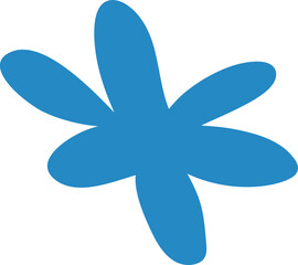 Abstract hand drawn flower shape