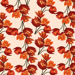 Pattern of beauty orange flowers new
