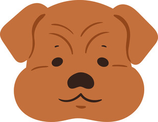 Cute dog head illustration