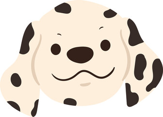 Cute dog head illustration