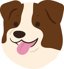 Cute dog head illustration