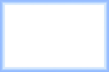 Empty picture frame. White background. Blue border.