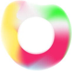Abstract gradient colorful organic shape element