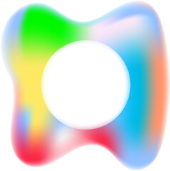 Abstract gradient colorful organic shape element