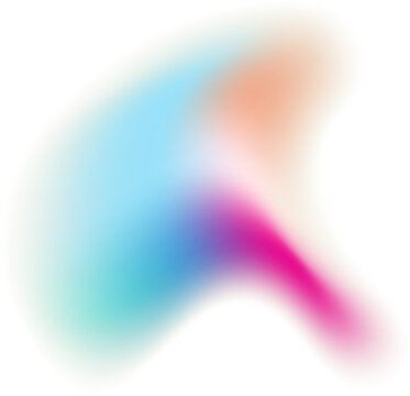 Abstract gradient colorful organic shape element