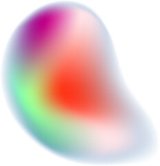 Abstract gradient colorful organic shape element