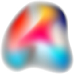 Abstract gradient colorful organic shape element