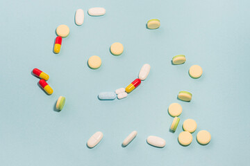 vitamins and supplements background smile emotive