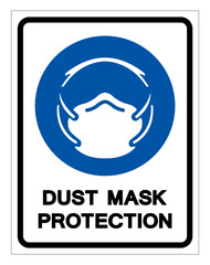 Dust Mask Protection Symbol Sign, Vector Illustration, Isolate On White Background Label. EPS10