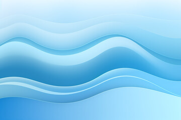 Abstract blue wavy with blurred light curved lines background. Light blue generative ai