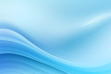 Abstract blue wavy with blurred light curved lines background. Light blue generative ai