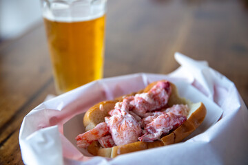 Lobster Roll and Beer