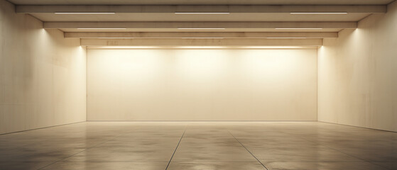Interior empty storage room, garage with blank space