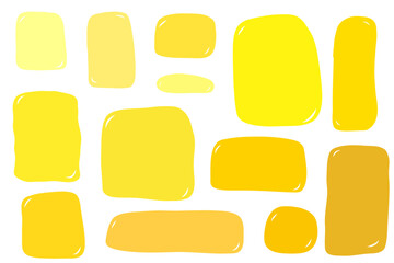 Quote color frames blank template collection. Hand drawn minimalist quote poster set. Isolated text box. Empty speech bubbles. Stock vector illustration on white background.