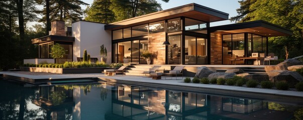 Contemporary Pool House.