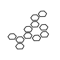Obraz na płótnie Canvas hand drawn beehive hexagon pattern
