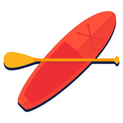 SUP board with paddle icon