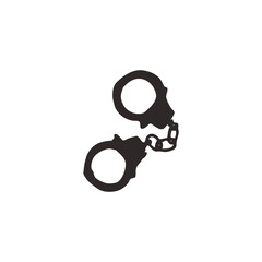 handcuffs icon, handcuffs simple isolated icon