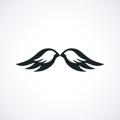 Wing simple icon. Wings isolated icon