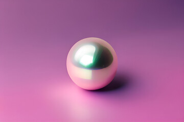 Pearl on pink pastel background 