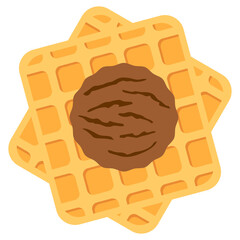 Flat Waffle Illustration