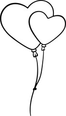 doodle balloon love