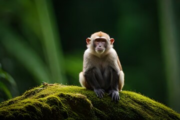 baboon sitting on a tree