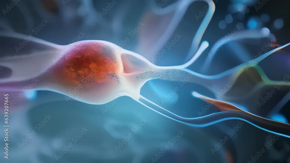 Poster astrocyte micrograph a closeup view of an astrocyte a type of cell found in the brain and spinal cor