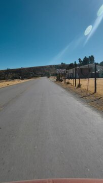 Hyperlapse of the road that leads to the town of Chavin de Huantar. Peru