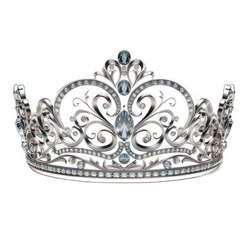 Tiara isolated on white created with Generative AI