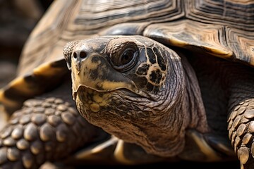 Closeup of an Old Tortoise