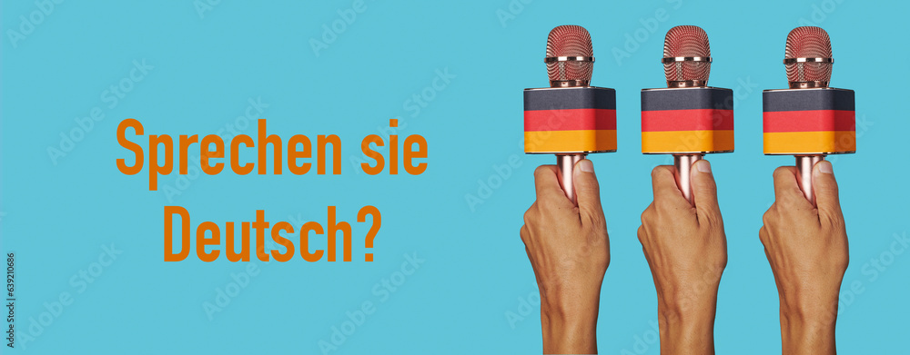 Wall mural question do you speak german, banner format